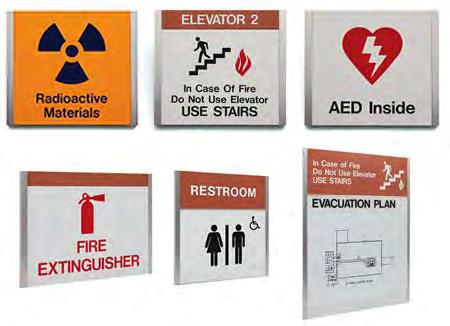 Floor Map Signs (view larger image on pg. 18) Floor Map signs are multi-column directory signs which accommodate multiple horizontal sections. They include multiple plates in one configuration.