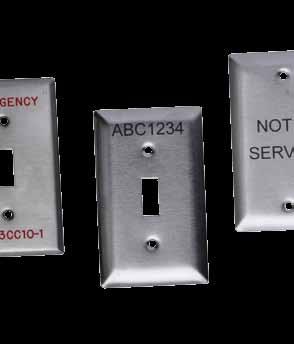 Mark your switchplates with equipment or lighting information to clearly show what is being controlled.