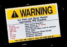 Labels comply with NFPA 70E, NEC Section 110 and OSHA safety standards.