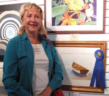 Sharon Menary was also awarded a blue ribbon for first place in watercolor at the City Lights Fall competition. Congrats to Sharon!