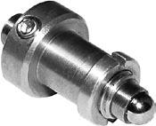 Another end of the screw is either fitted with the hardened steel ball, or made blunt. Brass collars, for plain cylindrical and threaded mounting, can be of 3 types.