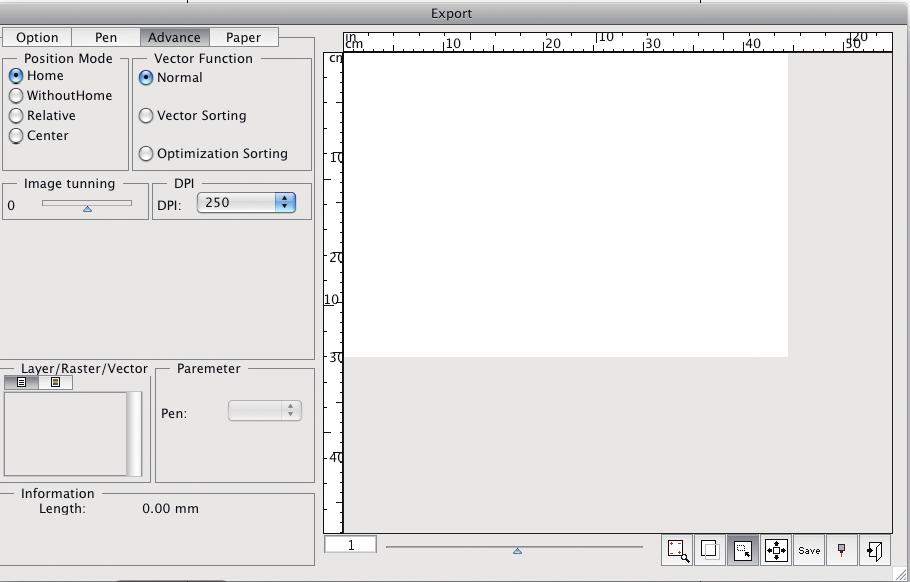 3.8 The LaserPro DirectPrint MAC AI Plug-In >>Advance Page Position Modes (Advance Page) [DEFAULT SETTING: Home] These selections allow you to control the positioning of the laser head after each job