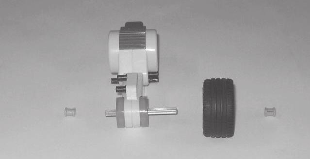 Buildig Go Bot 209 Step 3 Coect the completed wheel to the servo motor usig oe 7M cross axle ad two