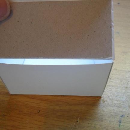 Step 28. Now to strengthen the sides of the box as these are just a single layer of card.