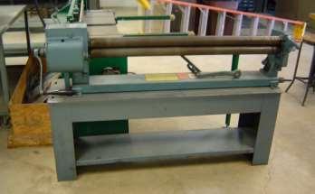 SHEET METAL ROLLER: Use the Roller to roll curves into pieces of sheet metal only. Keep fingers clear of the rollers.