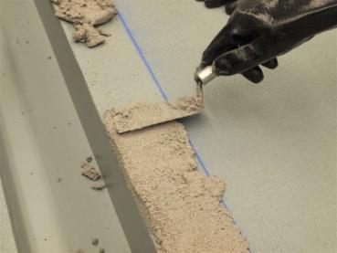 Setting Bed Lay epoxy-mortar setting bed approximately 3/8-inch (9mm) thick* and about ½ (12mm) wider than