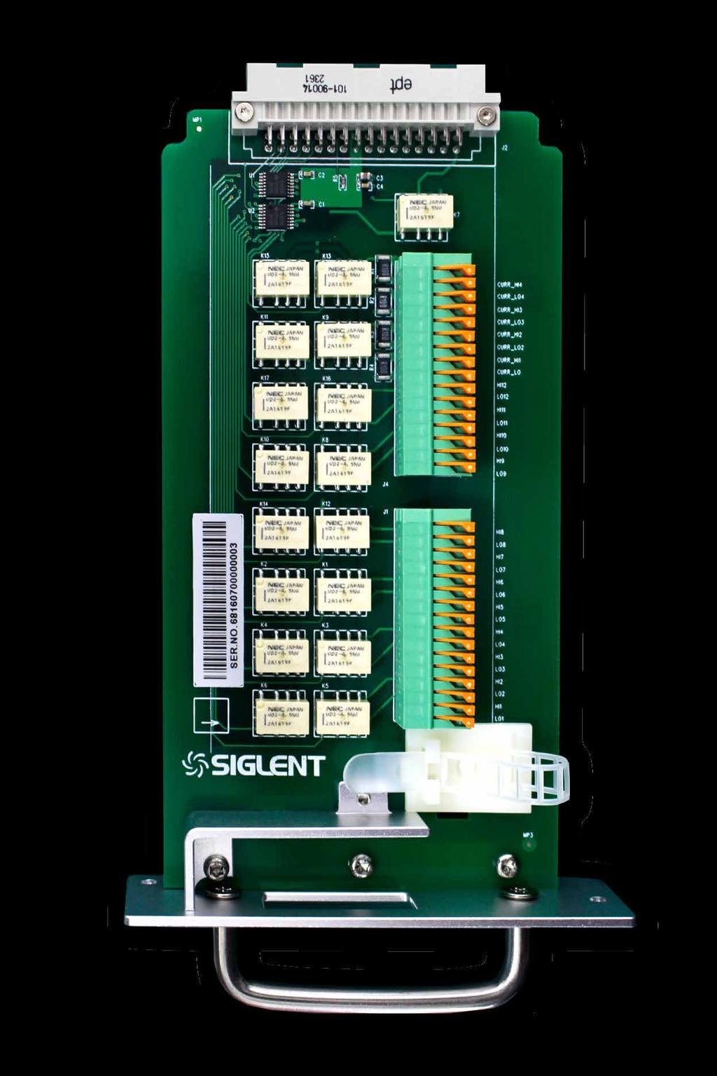 Scanner card SC1016 ( Only for SDM3055-SC ) The SIGLENT Scanner Card SC1016 is a multiplexer that provides multi-point measurement capabilities to the SDM3055-SC.