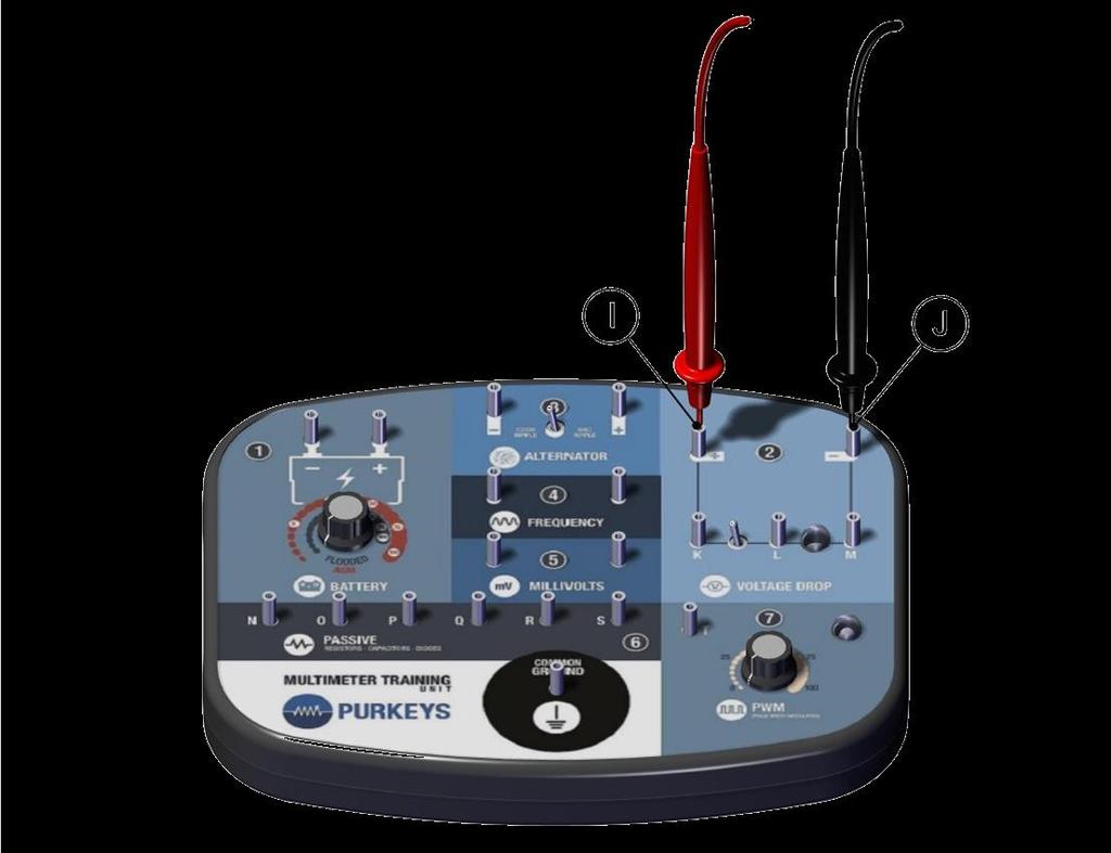 MULTIMETER TRAINING UNIT 4 VOLTAGE DROP 2 Voltage drop is the difference in voltage between two points due to energy conversion (electrical energy converted to heat, motion, light etc.).