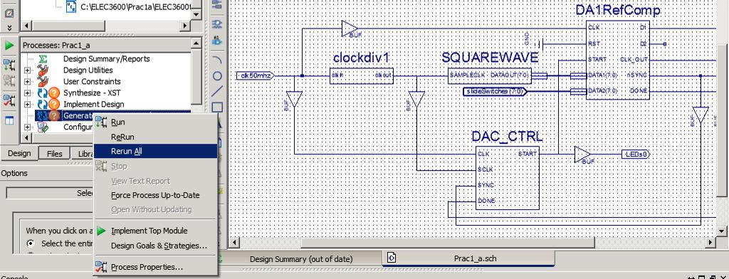 5. The SQUAREWAVE module can now be dragged to the location where SINEWAVE was and the connections will be automatically joined. 6. Use the Save All button which is just under View on the menu bar.