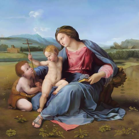 Raphael created an artistic process for himself by using aspects of both Perugino's and Giovanni s stylistic techniques.