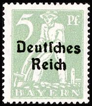 11 1 /2 119 A10 5pf pale yel grn.20 9.00 250a A17 2 1 /2m blk & gray 10.50 60.00 120 A10 7 1906-19 Overprinted /2pf dp green.20 9.00 231 A11 1.25m on 1m yel grn.20 1.10 251a A18 3m pale blue 10.50 60.00 a.