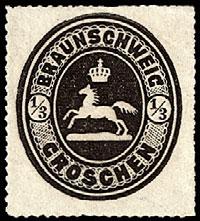 78 GERMAN STATES 3 SCHILLINGE The head of the eagle is not shaded. The horizontal bar of the second E of BERGEDORF is separated from the vertical branch by a thin line.