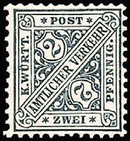 00 used almost exclusively in Württemberg. O92 O1 20pf on 25pf orange.30.30 70 2m ver, buff ( 79) 1,750. 100.00 O93 O1 50pf on 25pf orange.60.30 71 A5 2m org & blk ( 83) 7.00 7.50 Nos. O89-O93 (5) 1.
