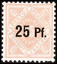 00 O3 Stamps of 1917-21 Telegraph cancel 57.50 Surcharged in Black, a. Double impression of figure of value 150.00 Perf. 14 1 /2x14 Red or Blue No. 70 has Unverkauflich (not for sale) 1916, Oct.