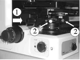 aperture. The full procedure is described below. 5.1 Stop down (close) field diaphragm by rotating dial on right side of microscope base 5.