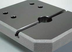 with throat extension blocks, provide ram to table bore alignment when spacer is used.