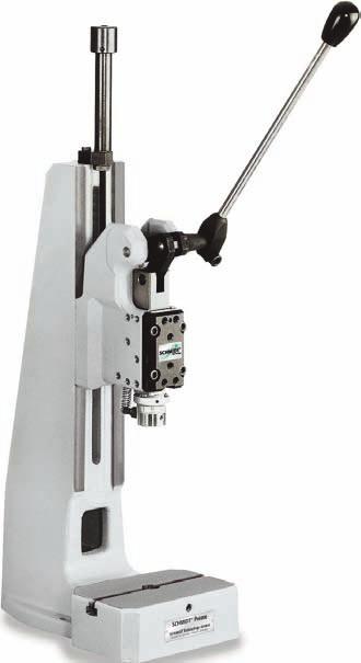 Features: High force at end of stroke Square ram is anti-rotational (no die sets required) Precise adjustment of the press depth via hardened lower stop Fully