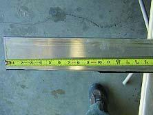 You will need to continue this approximately 10" from the end of the slat. Once you have reached 10", do not stop the cut.