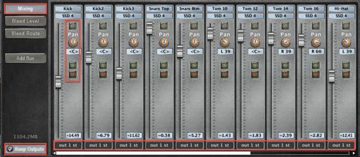 At the bottom of each channel strip, you can edit the routing for that specific drum to your DAW aux track (or audio track in some DAWs).