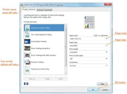 Printing Images In the Print dialog box, the Print Settings button opens the Printer