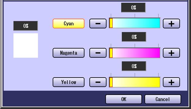 1 Colour Colour Sample Indicator 2 Colour Ratio The created new colour can be confirmed with the Colour