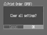 116 Printing Resetting the Print Settings The print settings can all be removed at once. The print type resets to Standard and the Date and File No. options to Off.