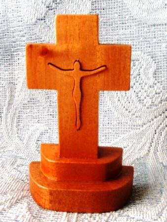 Crucifix with stand and puzzle -