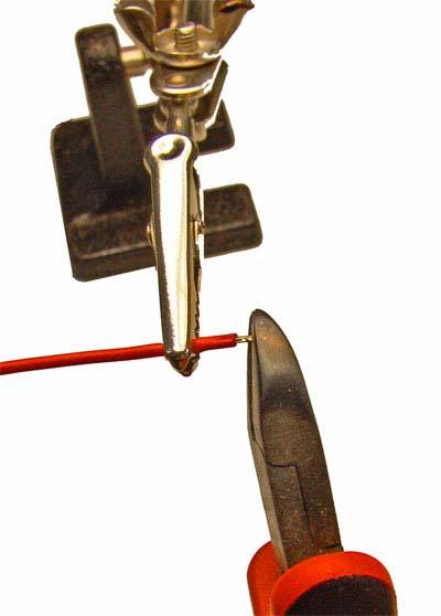Trim the excess copper wire by using the Max- Bit Precision wire cutters (#24163) or similar wire cutters. For smaller gauge wire and MaxBit 1.