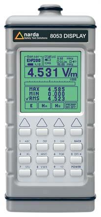 stop = 30 MHz The following functions are available: Field selection (E, H), 3-axis display, Min-Max-RMS, Logger, Alarms.