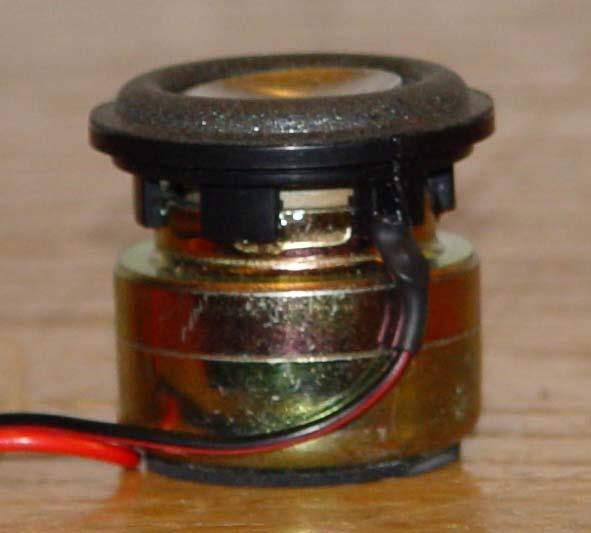 Figure 4.2 1 Loudspeaker used as secondary source for ANC. The control loudspeakers were mounted with an adhesive to the aluminum plate where the fan resided.