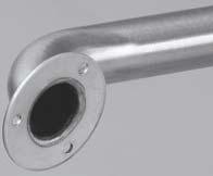 Grab Bars EXPOSED FLANGE CONCEALED FLANGE SNAP FLANGE 10-gauge (3mm), stainless steel, 3 ( mm) dia. with 3 countersunk mounting holes. Available for 1 1 4 and 1 1 2 diameter bars.
