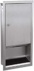 Towel Dispensers & Waste Receptacles TD-2 TOWEL TD-3 TOWEL TD-4 TOWEL Satin-finish stainless steel, 22-gauge (0.8mm).