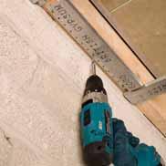 Cut Gypframe RB Resilient Bar noggings to fit between the rows of bar at the ceiling perimeter and screw-fix to the joist.