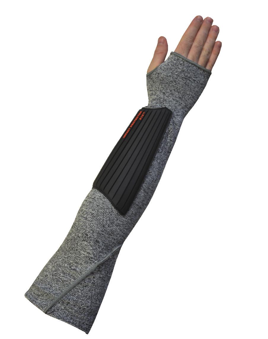 EN Cut Level 3 3150-18THP 8" sleeve made with Dyneema with thumb hole and forearm impact protection. 3150-18TH 18" sleeve made with Dyneema with thumb hole and no forearm impact protection.