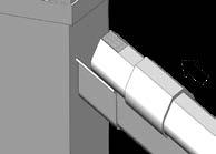 FACE THE NOTCH ON THE TENSIONER BASE DOWNWARD ON THE UPPER STAIR POST AND UP ON THE LOWER STAIR POST TO ENSURE PROPER SWIVELING ACTION.