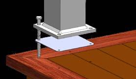 Post mounting fasteners should be able to secure into the joist or reinforcement braces, not just the decking itself.