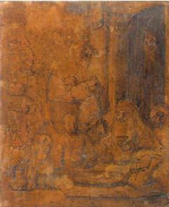 and Patrons Permanent Fund 1997.85.1.a E tching An etching is made by coating a metal plate with a layer of wax. Using an etching needle or sharp tool the artist draws a picture into the wax.