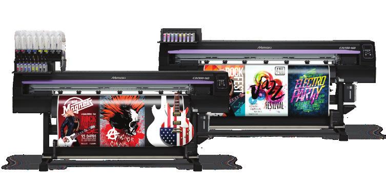 Mimaki UV LED Printer & Cutter UCJV150 Series UCJV300 Series WIDE FORMAT ROLL TO ROLL PRINTERS UV-LED curing technology enables print service providers to