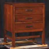 Top drawer contains a velvet drawer bottom liner. Maple solids.