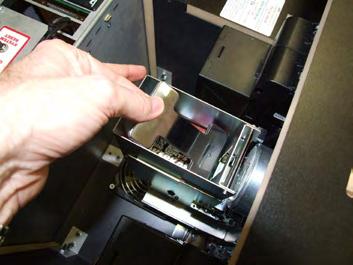 Card dispenser located inside cabinet