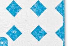 Trim excess Fabric #1 beyond triangles. Press seams toward corners to complete snowball blocks. 3. Make 36 snowball blocks. 4.