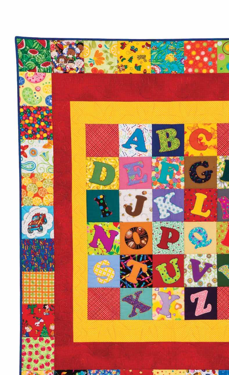 Use with: GO! Big GO! GO! Baby Alphabet Soup Designed & Quilted by Connie Kauffman Any child would love to have this quilt to cuddle.