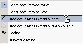 Interactive Measurement To start the wizard, select the Interactive Measurement Wizard function in the Measure menu.