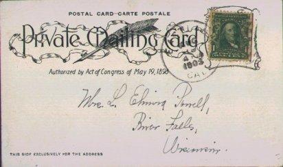 featuring buildings were distributed at the fair. 10 Private Mailing Card Era (1898-Dec.