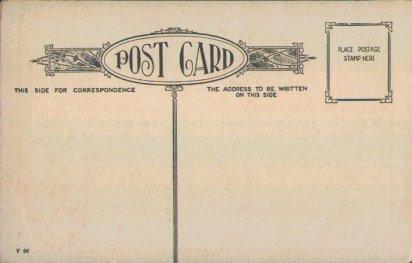 Only the address was allowed on the stamp side, and space was left around the image for any message from the sender. The Private Mailing Card logo could be found in many varied styles.