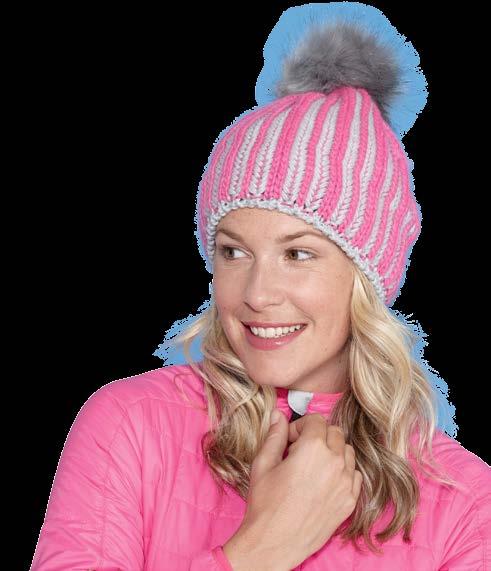 Fleece trimming: 100% polyester Ladies Winter Hat Knitted cap