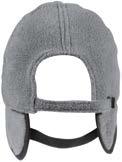 fleece cap with ear flaps Anti-pilling fleece 4 stitching lines on the peak Laminated front