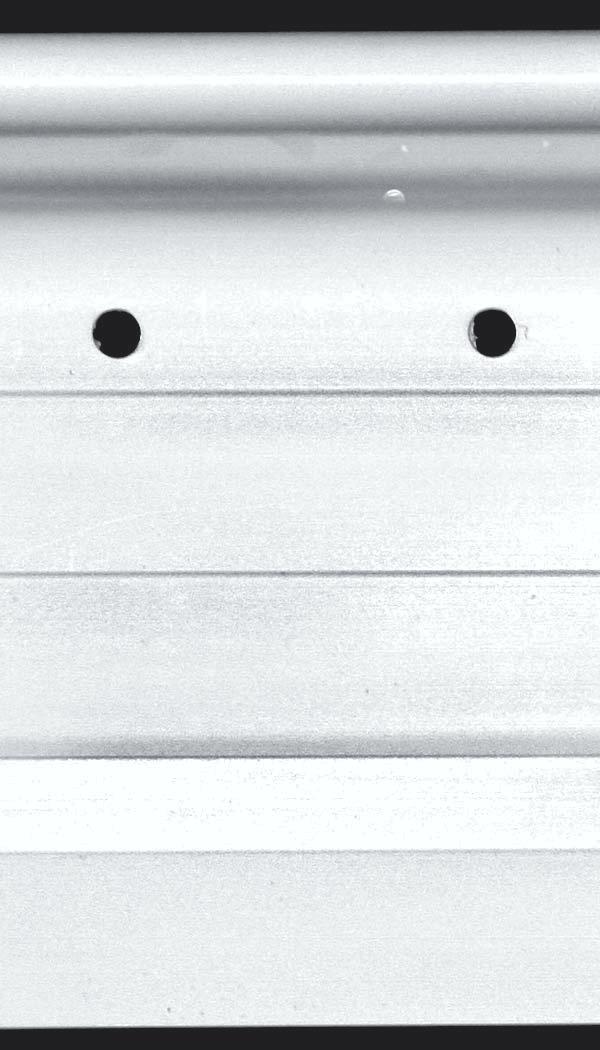 ACCESSORY DIAGRAMS FAST-START Starter Strip/Foundation Cap (bottom view) locking Channel FAST-FINISH trim adaptor (side view) screw slots on top vent holes scoring hems locking leg for Double Lock