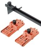 template Components 1 x 1000 mm rail, 2 x templates with marking pin, 1 x stop for unattached cabinet side Part no. 5.7500.