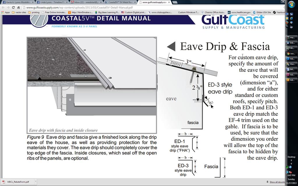 Allow drip edge to run past corner of roof 3 so it can be folded to ensure maximum weather tightness. 5.